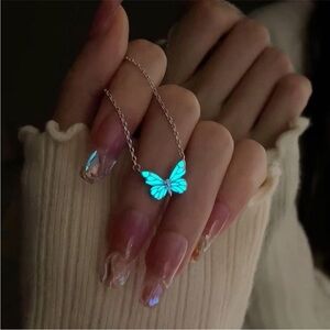 Starlight luminous Butterfly Necklace